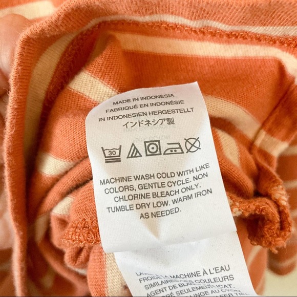 Madewell Striped Boatneck Size Top X Small Coral - Picture 11 of 13